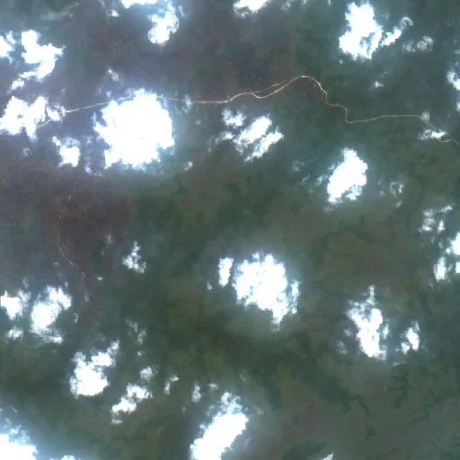 Incendio cerca de Tanah Merah — Sentinel-2 true color
