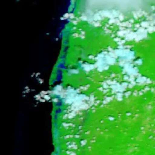 Wildfire near Tankuché — NASA satellite