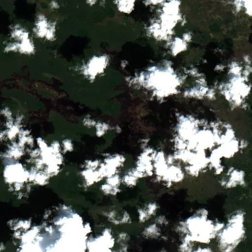 Wildfire near Tankuché — Sentinel-2 true color
