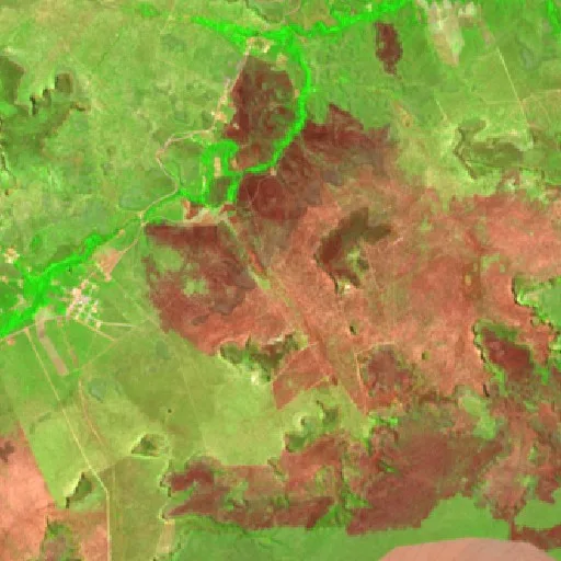 Wildfire near Tapera — Sentinel-2 SWIR (fuego)