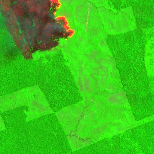 Incendio cerca de Tapera do Rocha — Sentinel-2 SWIR (fuego)