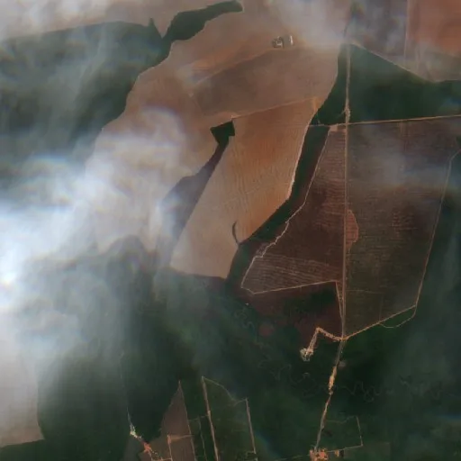 Wildfire near Tapurah — Sentinel-2 true color