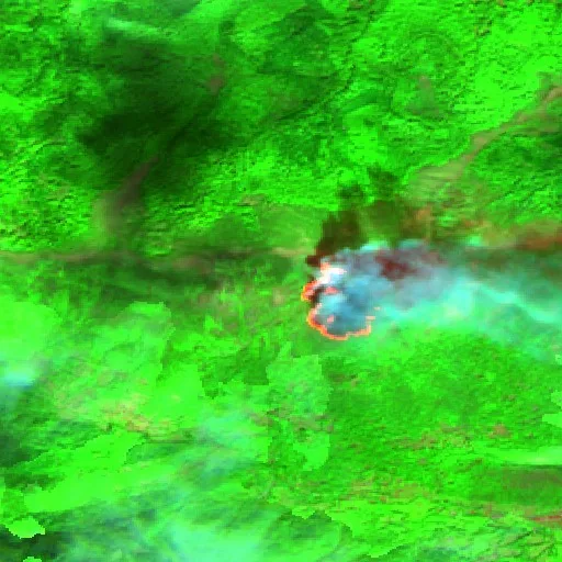 Incendio cerca de Tarascon-sur-Ariège — Sentinel-2 SWIR (fuego)