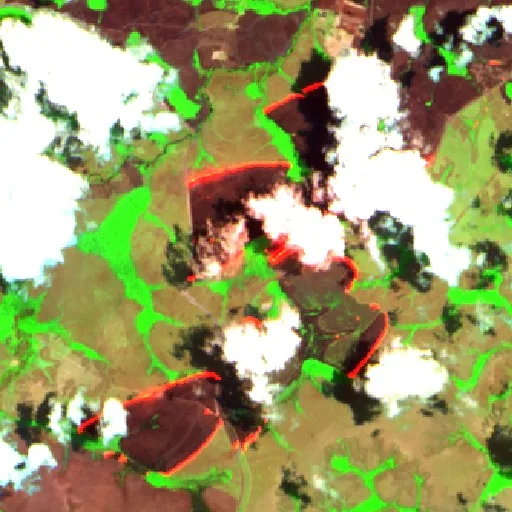 Wildfire near Tartarugalzinho (Sep 19) — Sentinel-2 SWIR (fuego)