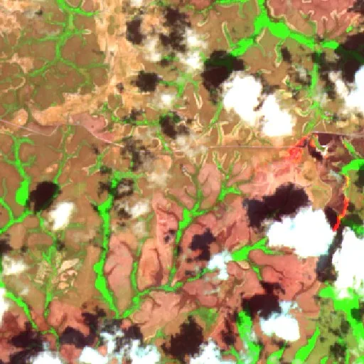 Incendio cerca de Tartarugalzinho (26 oct) — Sentinel-2 SWIR (fuego)