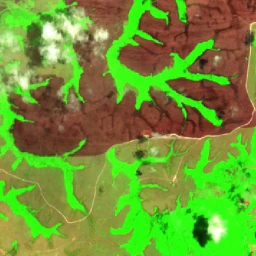 Wildfire near Tartarugalzinho (Sep 12) — Sentinel-2 SWIR (fuego)