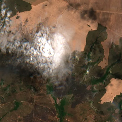 Wildfire near Tasso Fragoso (Sep 26) — Sentinel-2 true color
