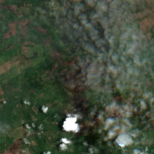 Incendio cerca de Teapa — Sentinel-2 true color