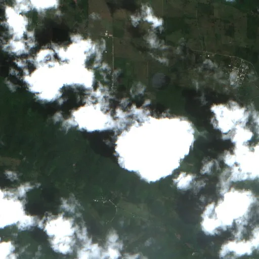 Wildfire near Tenosique — Sentinel-2 true color