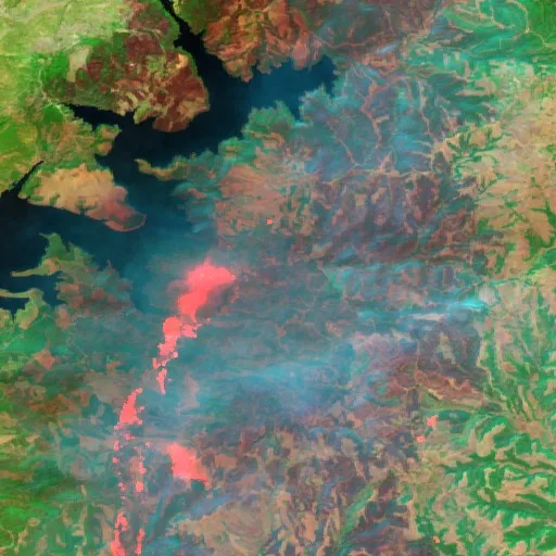 Incendio cerca de Tepecikören — Sentinel-2 SWIR (fuego)