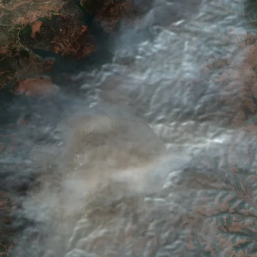 Incendio cerca de Tepecikören — Sentinel-2 true color