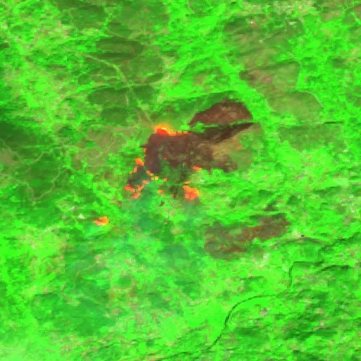 Incendio cerca de Terras de Bouro — Sentinel-2 SWIR (fuego)