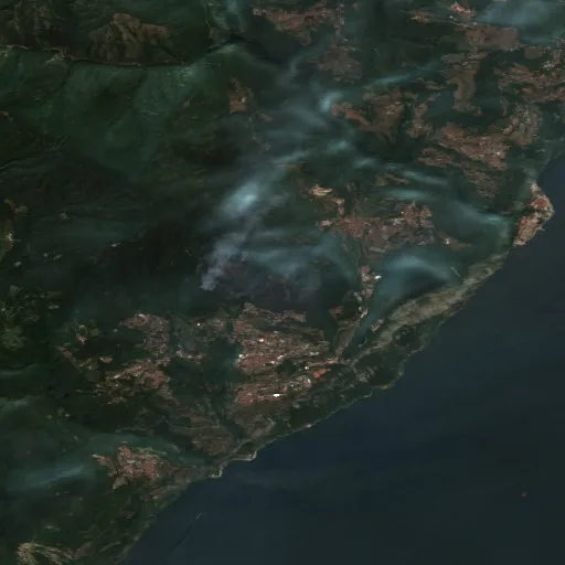 Wildfire near Tignale — Sentinel-2 true color