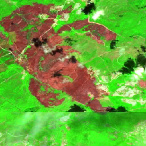 Wildfire near كاب النيقرو — Sentinel-2 SWIR (fuego)