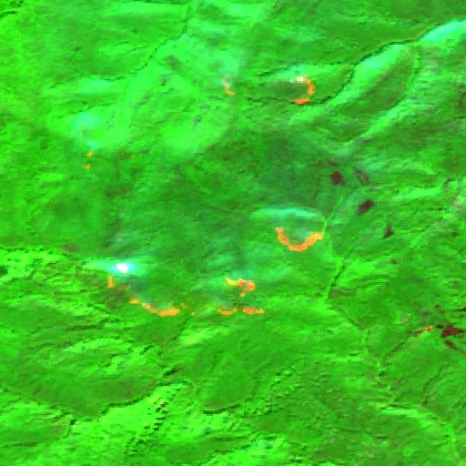 Incendio cerca de Topleţ (4 oct) — Sentinel-2 SWIR (fuego)