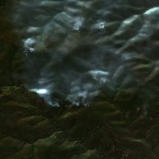 Incendio cerca de Topleţ (4 oct) — Sentinel-2 true color