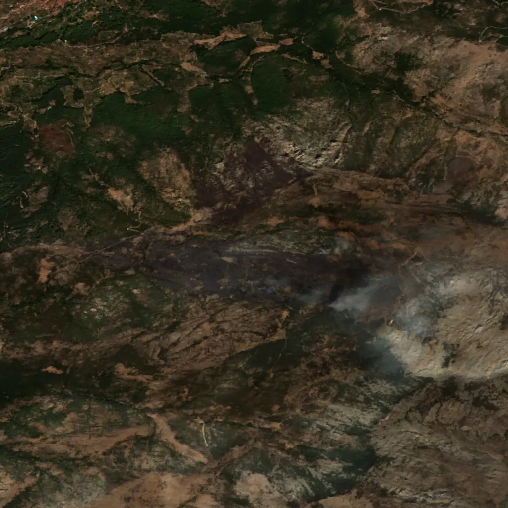 Wildfire near Tornavacas (Sep 14) — Sentinel-2 true color