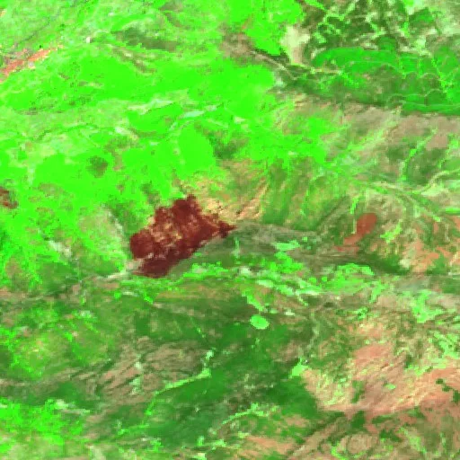 Wildfire near Tornavacas (Jul 31) — Sentinel-2 SWIR (fuego)