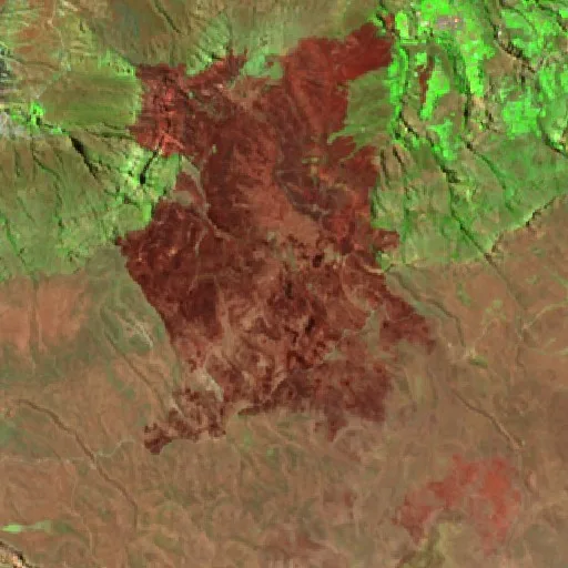 Wildfire near Toro — Sentinel-2 SWIR (fuego)