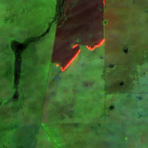 Incendio cerca de Tostado — Sentinel-2 SWIR (fuego)