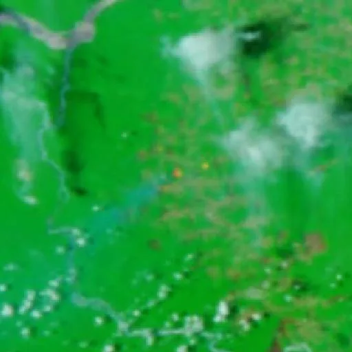 Wildfire near Trairão (Oct 16) — NASA satellite