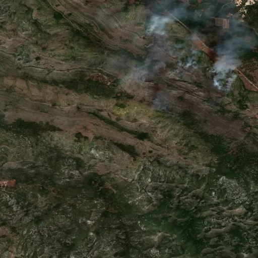 Incendio cerca de Trebinje (21 ago) — Sentinel-2 true color