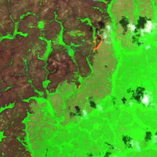 Incendio cerca de Trios — Sentinel-2 SWIR (fuego)