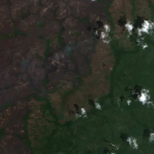 Incendio cerca de Trios — Sentinel-2 true color