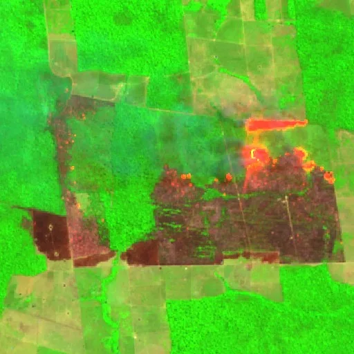 Incendio cerca de Triunfo — Sentinel-2 SWIR (fuego)