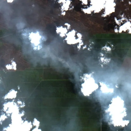 Incendio cerca de Tulung Selapan (5 oct · S) — Sentinel-2 true color
