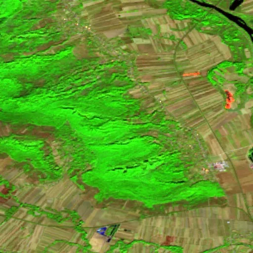 Incendio cerca de Turceni — Sentinel-2 SWIR (fuego)