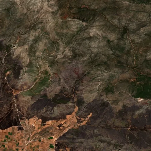Wildfire near Porto Germeno — Sentinel-2 true color