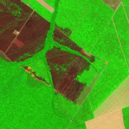 Wildfire near União do Sul (Aug 18) — Sentinel-2 SWIR (fuego)