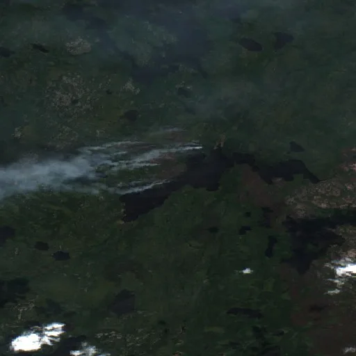 Incendio cerca de McLennan Lake — Sentinel-2 true color