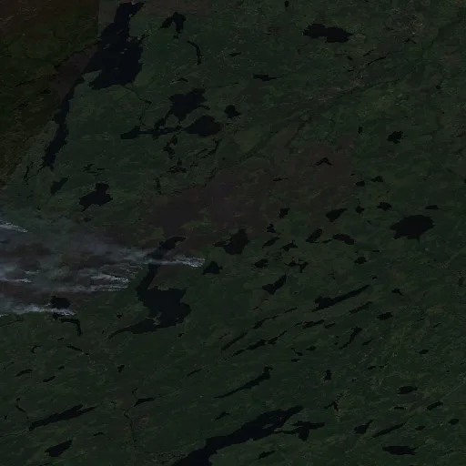 Wildfire near Unorganized Division No. 18 (Jun 26) — Sentinel-2 true color