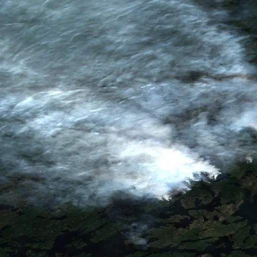 Wildfire near Unorganized Division No. 18 (Jul 12) — Sentinel-2 true color