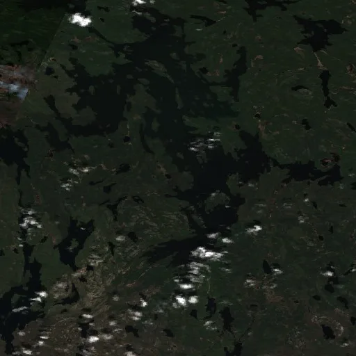 Wildfire near Unorganized Division No. 21 (Jun 2 #2) — Sentinel-2 true color