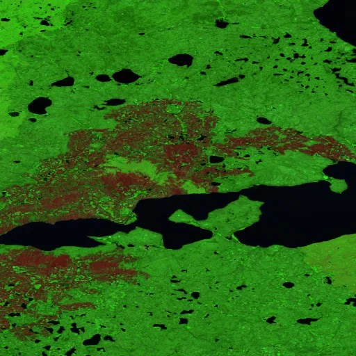 Wildfire near Division No. 23 (Jul 15) — Sentinel-2 SWIR