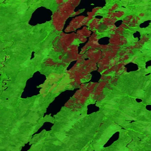 Incendio cerca de Unorganized Kenora District (Jun 27 · NE) — Sentinel-2 SWIR