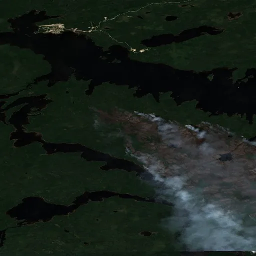 Incendio cerca de Unorganized Kenora District (Jul 14) — Sentinel-2 true color