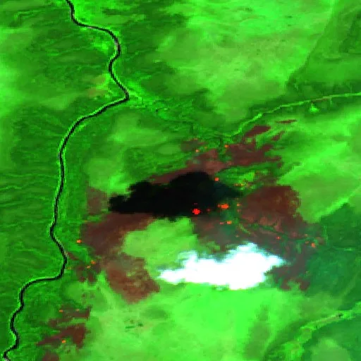 Incendio cerca de Unorganized North Cochrane — Sentinel-2 SWIR (fuego)