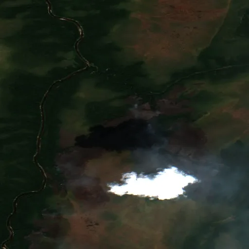 Incendio cerca de Unorganized North Cochrane — Sentinel-2 true color