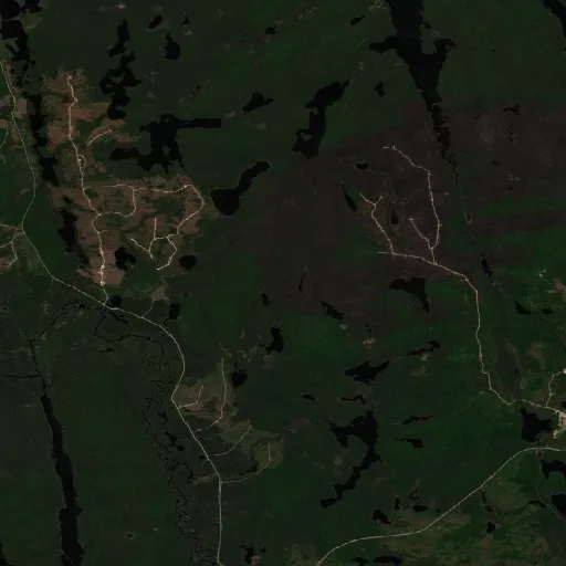 Wildfire near Gogama — Sentinel-2 true color