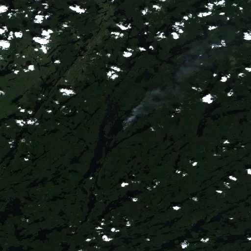 Wildfire near Unorganized Rainy River (Jun 20) — Sentinel-2 true color