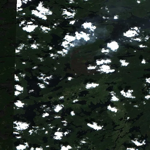 Incendio cerca de Unorganized Rainy River — Sentinel-2 true color
