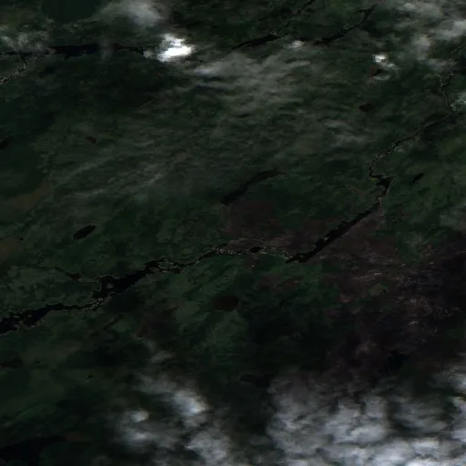 Incendio cerca de Rat Rapids (14 jul) — Sentinel-2 true color