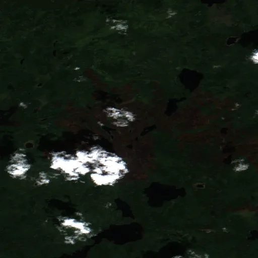Incendio cerca de Fort Hope (18 jul) — Sentinel-2 true color