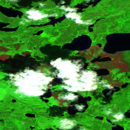 Incendio cerca de Unorganized Thunder Bay District (Jul 18 · SW) — Sentinel-2 SWIR (fuego)