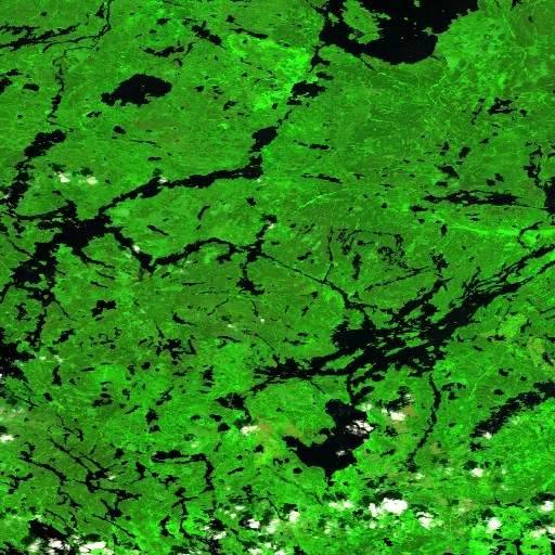 Incendio cerca de Unorganized Thunder Bay District (Jul 13) — Sentinel-2 SWIR (fuego)