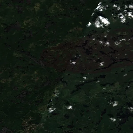 Wildfire near Unorganized Thunder Bay District — Sentinel-2 true color